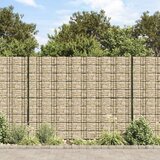 vidaXL Vrtno platno za zasebnost 2 kosa videz kamna siva 35x0,19 m PVC | Shoptok.si