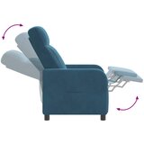  Fotelja s nagibom Plava Baršun | shoptok.hr