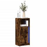 vidaXL Komoda z LED dimljeni hrast 42,5x34x100 cm inženirski les | Shoptok.si