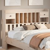vidaXL Vzglavje s predelki 140 cm trdna borovina Cene