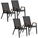 Multi Garden set od 4 vrtne stolice, set za terasu i balkon, crne boje | shoptok.hr