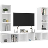  Zidni TV ormarići 4 kom bijeli od konstruiranog drva | shoptok.hr