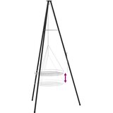  Tripod za logorsku vatru 2 pcs Crna Čelik | shoptok.hr
