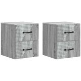  Stenski nočni omarici 2 pcs Siva Sonoma 34,5 x 33 x 40 cm, (5000209910) | Shoptok.si