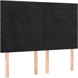 vidaXL Uzglavlja 4 kom crni 72 x 5 x 78/88 cm baršunasta | shoptok.hr