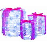 Dekoracija Poklon Kutije 3 pcs Plava 20 x 20 x 21 cm Akril | shoptok.hr