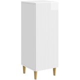 vidaXL Strani šal Bela visok sijaj 33 x 34,5 x 90 cm Inženirski les, (5000217809) | Shoptok.si