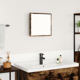vidaXL LED ogledalo za kopalnico Prekajeni hrast 40x8.5x37 cm | Shoptok.si