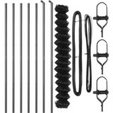  Stup za ogradu Siva 10 x 1,6 m (40 x 40 mm mreža) Čelik i PVC | shoptok.hr