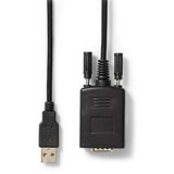 Nedis CCGW60852BK09 usb 2.0 - RS232 kabel 0,9m | Shoptok.si
