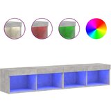 TV ormarići s LED svjetlima 2 kom siva boja betona 80x30x30 cm | shoptok.hr
