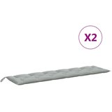  Jastuci za vrtnu klupu 2 kom svjetlosivi 200x50x7 cm tkanine | Eponuda.com