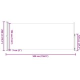  Uvlačiva bočna tenda za terasu 200 x 500 cm krem | shoptok.hr