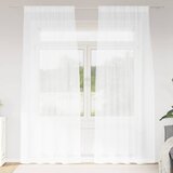 Voile zavjesa sa zavjesama 2 pcs Bijelo 245 x 140 cm Poliester | shoptok.hr
