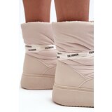 Boto Women's Snow Boots With Ornamental Lacing Light Beige Siracna | ePonuda.com
