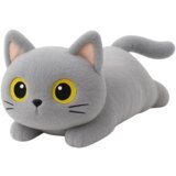 Plišana igračka mačka s velikim očima 45cm - siva | shoptok.hr