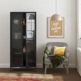 Støraa Črna kovinska vitrina 80x186x40 cm Luna – | Shoptok.si