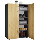 MID.YOU OMARA ZA ČEVLJE antracit, medeni hrast | Shoptok.si