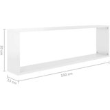  Kockaste zidne police 4 kom sjajne bijele 100x15x30 cm iverica | shoptok.hr