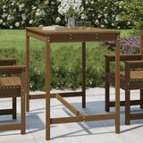 The Living Store Vrtna miza medeno rjava 121x82,5x110 cm trdna borovina - Vrtna Miza, (21480891) | Shoptok.si