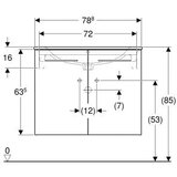 Geberit SELNOVA SQUARE 800 ORMARIĆ SA LAVABOOM 2 VRATA AMERIČKI ORAH GEBERIT | ePonuda.com