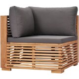  Vrtna kutna sofa sa sivim jastukom od masivne tikovine | Eponuda.com