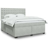  Krevet s oprugama i madracem svjetlosivi 180x200 cm baršunasti | shoptok.hr