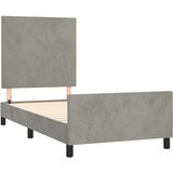  Okvir kreveta bez madraca svjetlosivi 90x200 cm baršunasti | Eponuda.com