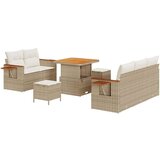  Set vrtnih sofa od 8 dijelova s jastučićima bež poli ratan akacija set vrtnih blagovaonica od 3 dijela s jastučićima bež poli r | shoptok.hr