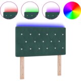 LED Uzglavlje s Kristalnim Dugmetom Zakovano Tamno Zelena 80 cm Baršun | shoptok.hr