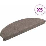  Prostirke za stepenice, samoljepljive, 5 kom, 65x21x4 cm, bež, poluokrugle, velike | shoptok.hr