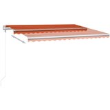 vidaXL Automatska tenda sa senzorom LED 450 x 300 cm narančasto-smeđa | shoptok.hr