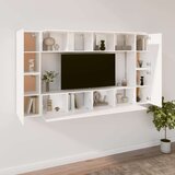  Komplet TV omaric 8-delni bel konstruiran les, (20914211) | Shoptok.si
