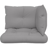  Jastuci za palete 3 kom sivi od tkanine Siva | Shoptok.si