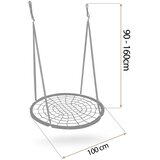 Neo-Sport pletena ljuljačka rodino gnijezdo, 100 cm, crna | shoptok.hr