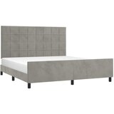  Okvir za krevet s uzglavljem svjetlosivi 180x200 cm baršunasti | shoptok.hr