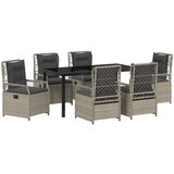 vidaXL Set od 7 vrtnih stolova svjetlosivog poli ratana | shoptok.hr