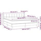  Box spring postelja z vzmetnico črna 180x200 cm blago, (20792141) | Shoptok.si