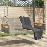 vidaXL Gugalna klop siva 109x62x40 cm poli ratan Cene