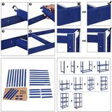 Songmics Regal GLR44Q, 4 delni, (160 x 80 x 40 cm), moder | Shoptok.si