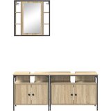  Set namještaja za kupaonicu 3 kom. Smeđa 80 x 30 x 60 cm | shoptok.hr