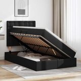  Krevet s od storage s madracem Crna 120 x 200 cm Lažna koža | shoptok.hr
