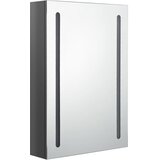  LED kupaonski ormarić s ogledalom sjajni sivi 50 x 13 x 70 cm | shoptok.hr