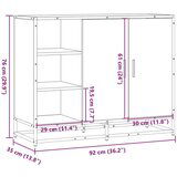 vidaXL Komoda crna 92x35x76 cm od konstruiranog drva | shoptok.hr