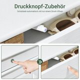 SoBuy vitrina za čevlje zložljiva vrata beli učinek staranega lesa 53x24x118cm, (5000009226) | Shoptok.si
