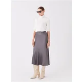 LC Waikiki Women's Standard Fit Plain Satin Skirt