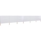 vidaXL 6-panelni vetrobran tkanina 800x80 cm bel Cene