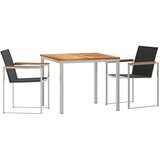vidaXL 3-dijelni vrtni set za objedovanje od čvrste tikovine, vanjski stol za obedovanje 90x90x74.5 cm od čvrste tikovine Cijene