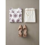 Sinsay Pletena bluza s viskozom i cvjetnim motivom | shoptok.hr