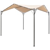 vidaXL Paviljon / nadstrešek 4x4 m jeklo bež barve, (20729703) | Shoptok.si